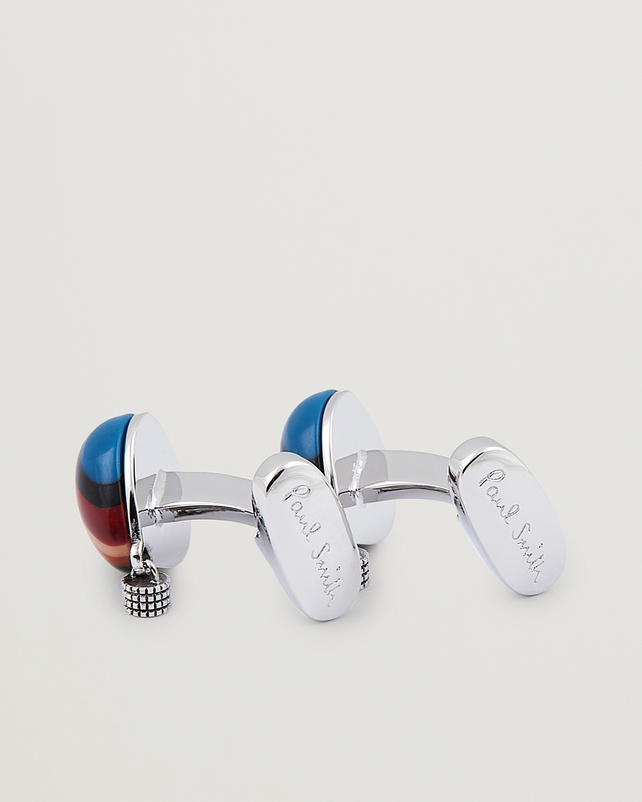 Mies | Paul Smith Air Ballon Stripe Cufflink Silver | Paul Smith | Air Ballon Stripe Cufflink Silver