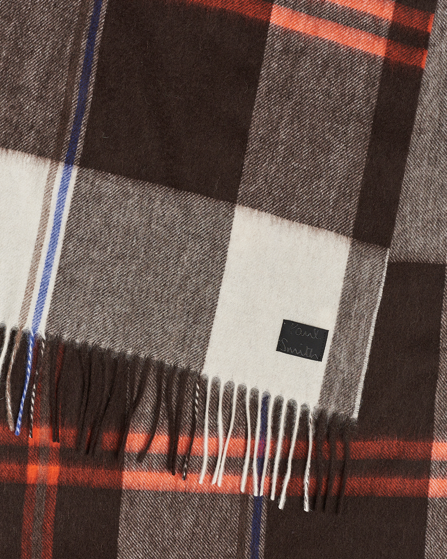 Mies | Paul Smith Lambswool Checked Scarf Brown Multi | Paul Smith | Lambswool Checked Scarf Brown Multi