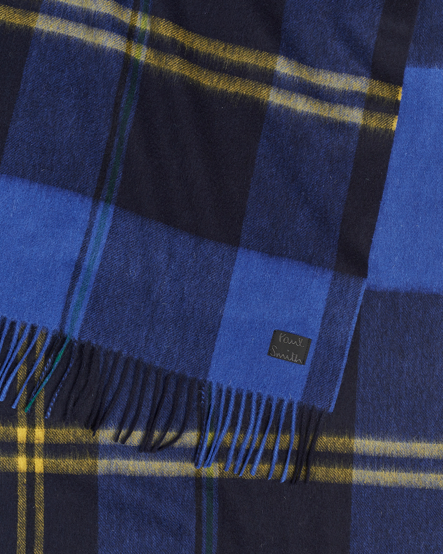 Mies | Paul Smith Lambswool Checked Scarf Blue Multi | Paul Smith | Lambswool Checked Scarf Blue Multi