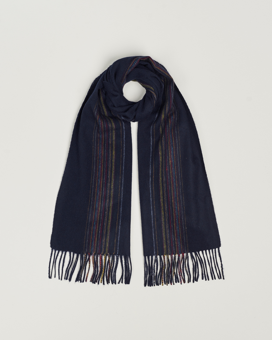 Mies | Paul Smith Lambswool/Cashmere Signature Scarf Navy | Paul Smith | Lambswool/Cashmere Signature Scarf Navy