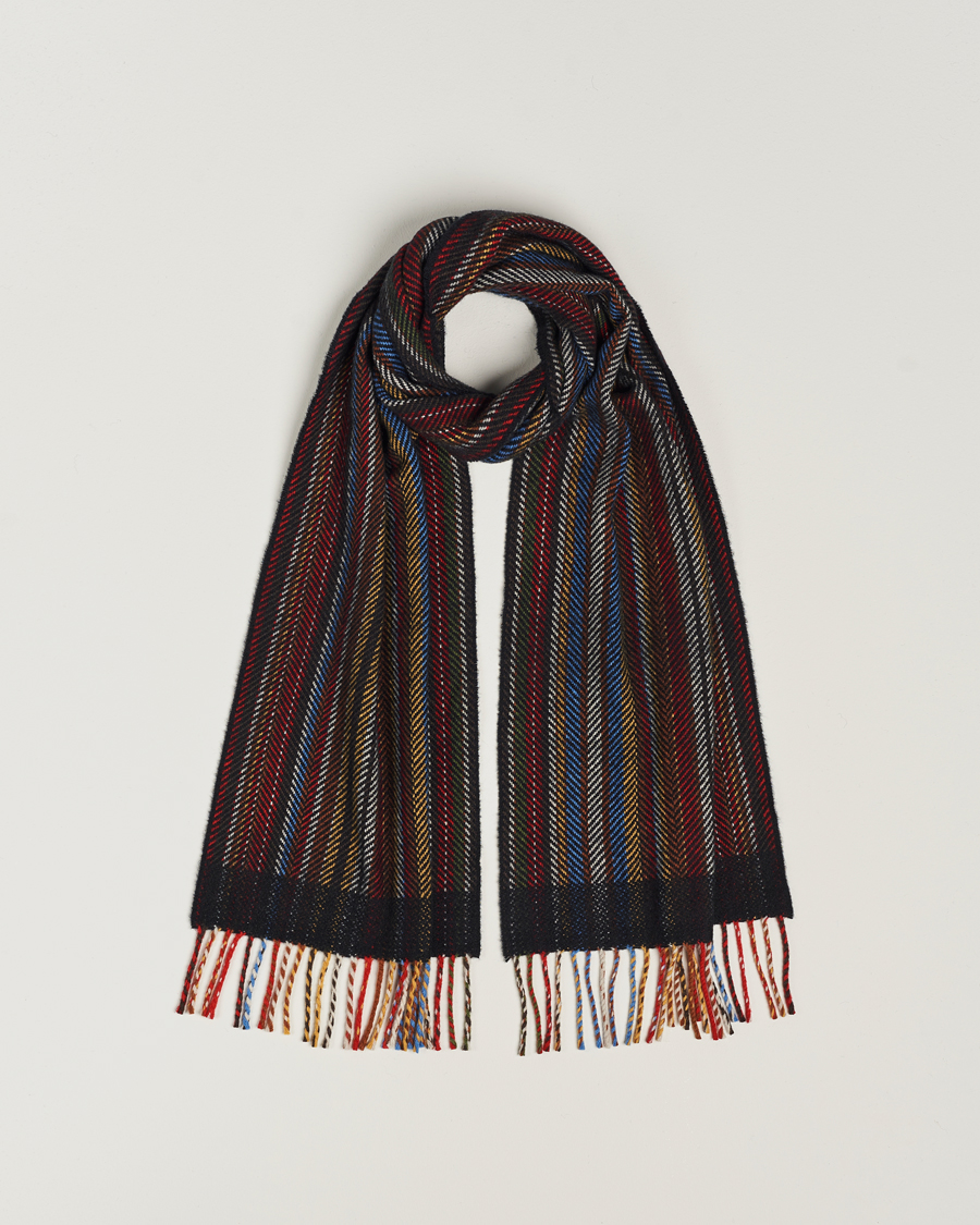 Mies | Paul Smith Wool/Cashmere Stripe Herringbone Scarf Multi | Paul Smith | Wool/Cashmere Stripe Herringbone Scarf Multi