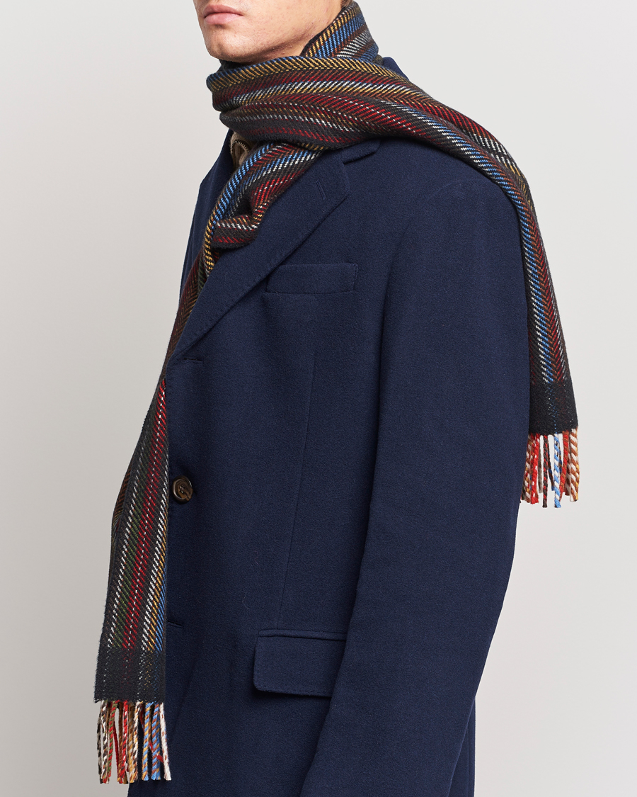 Mies |  | Paul Smith | Wool/Cashmere Stripe Herringbone Scarf Multi