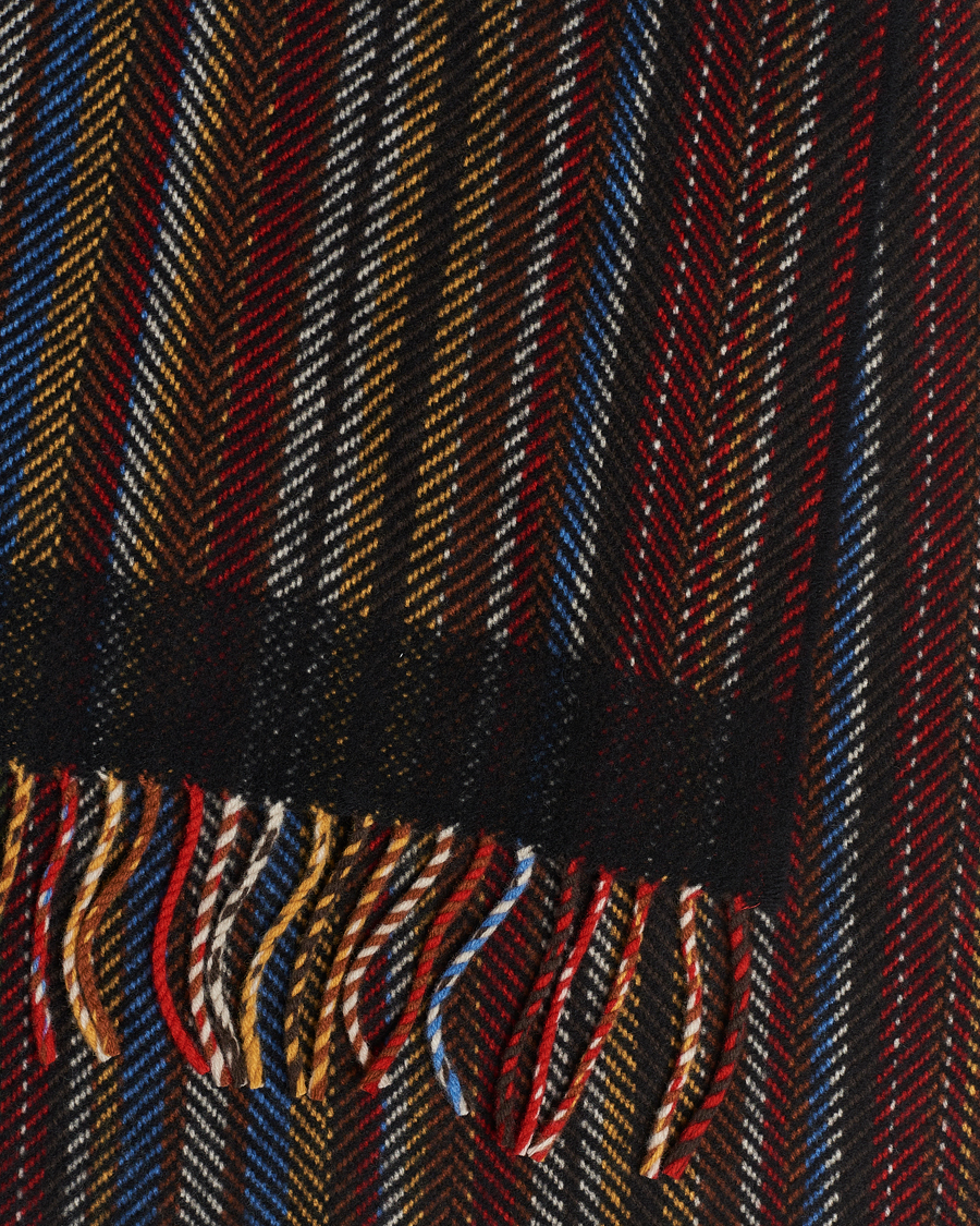 Mies | Paul Smith Wool/Cashmere Stripe Herringbone Scarf Multi | Paul Smith | Wool/Cashmere Stripe Herringbone Scarf Multi