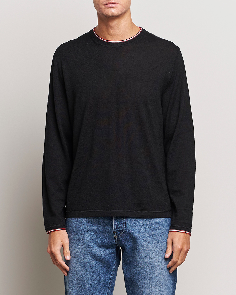 Mies |  | Paul Smith | Merino Wool Knitted Crew Neck Sweater Black