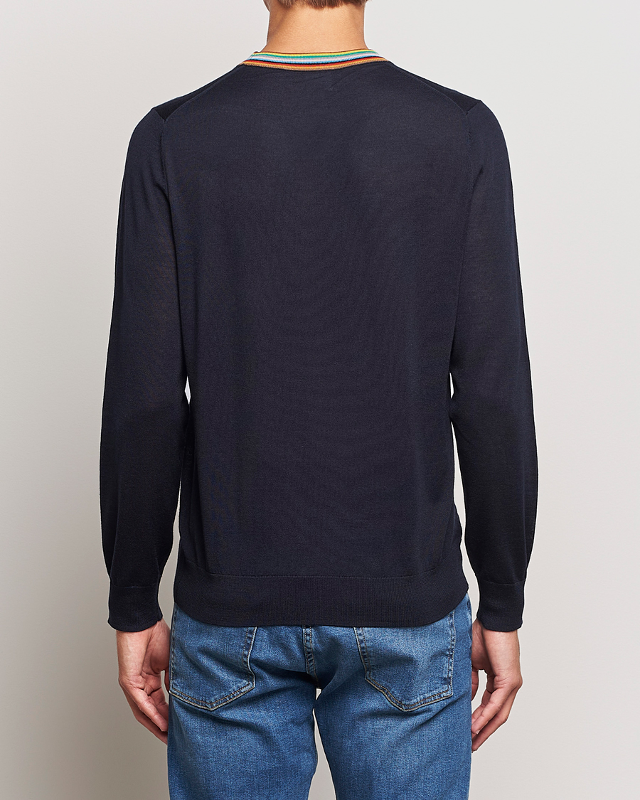 Mies | Puserot | Paul Smith | Wool/Silk Knitted Crew Neck Navy