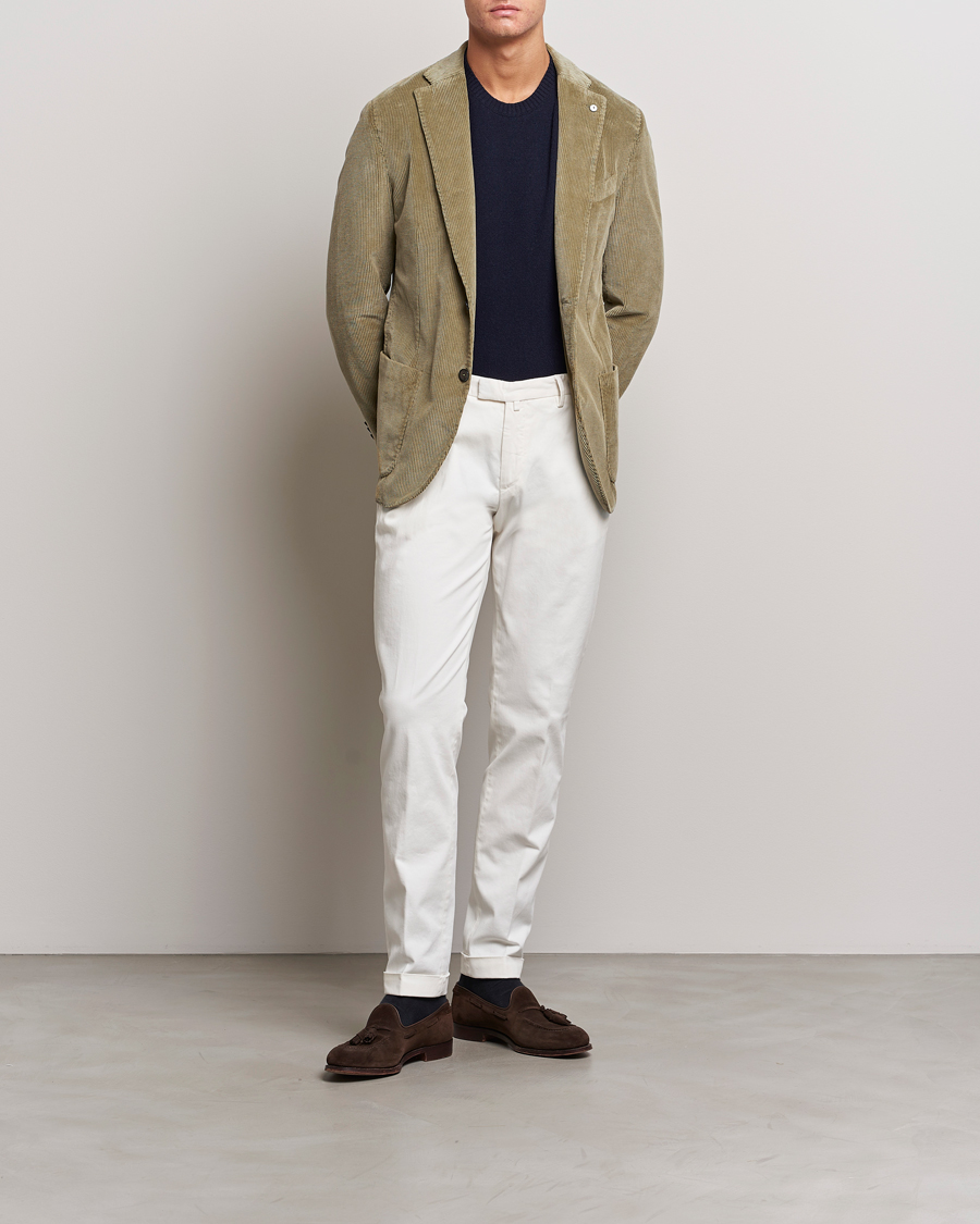 Mies | Housut | Briglia 1949 | Slim Fit Cotton Stretch Chino Off White