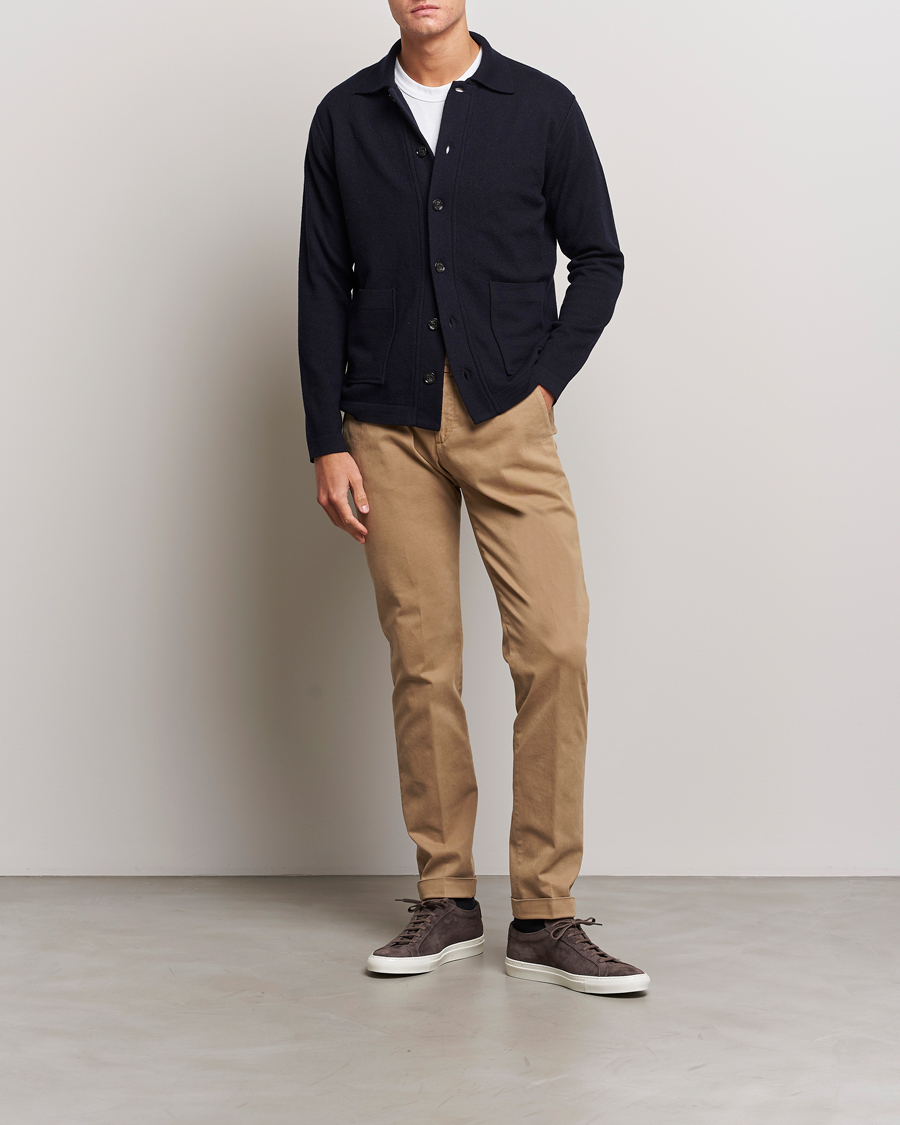Mies | Housut | Briglia 1949 | Slim Fit Cotton Stretch Chino Beige