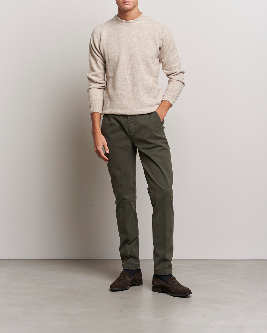 Mies | Housut | Briglia 1949 | Slim Fit Cotton Stretch Chino Military