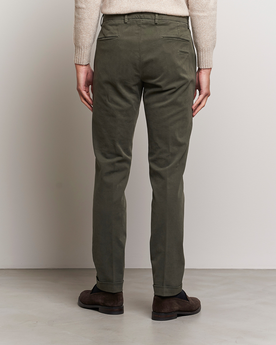 Mies | Housut | Briglia 1949 | Slim Fit Cotton Stretch Chino Military
