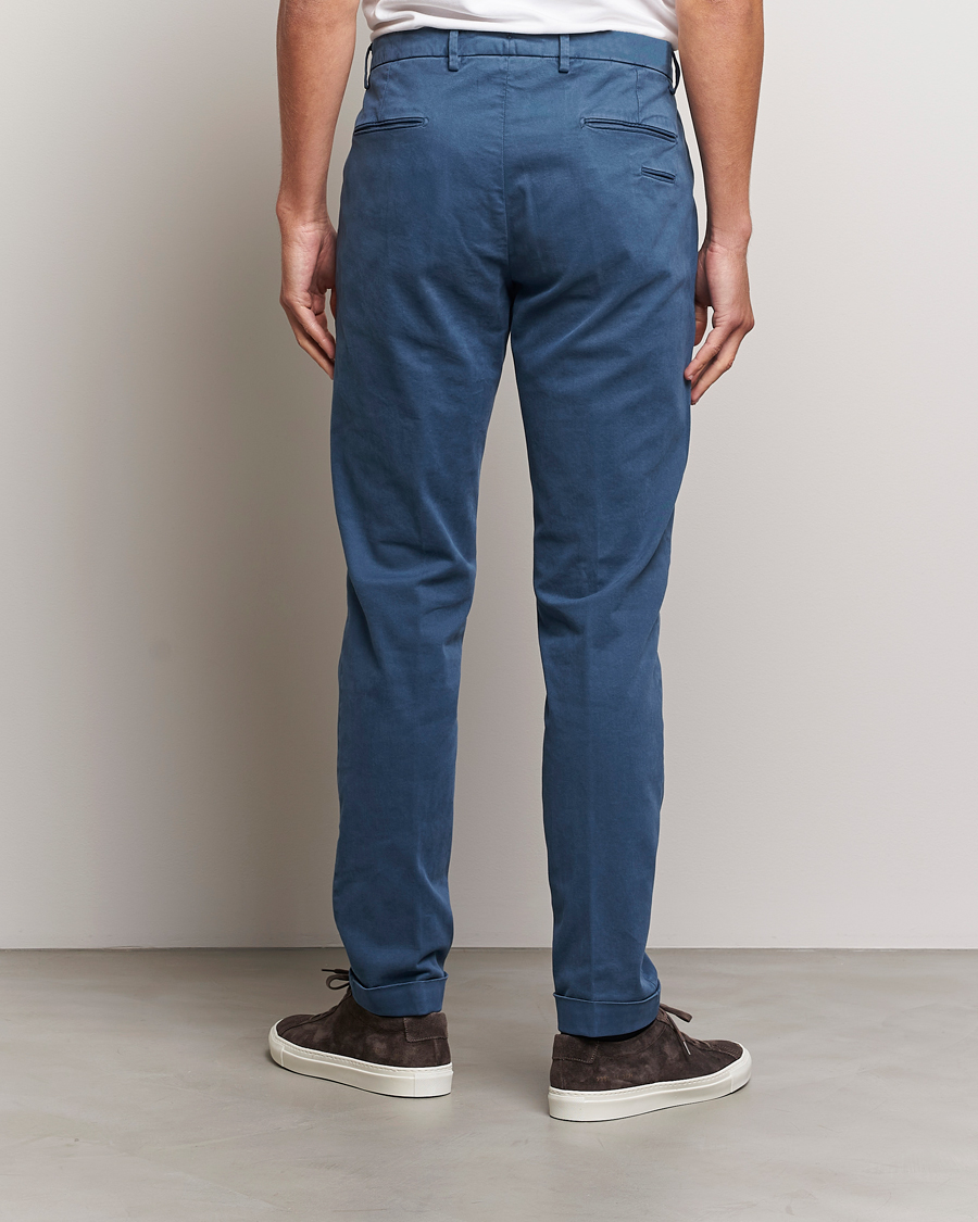 Mies | Housut | Briglia 1949 | Slim Fit Cotton Stretch Chino Steel Blue