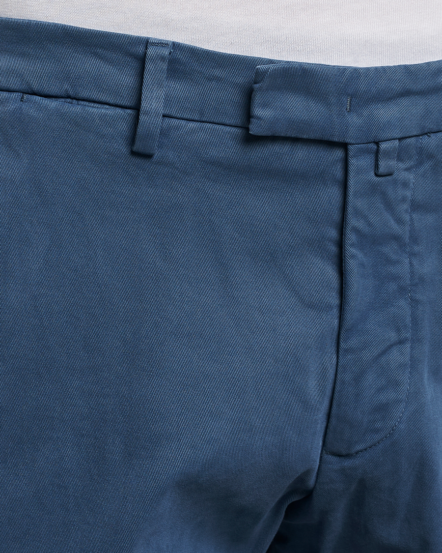 Mies | Housut | Briglia 1949 | Slim Fit Cotton Stretch Chino Steel Blue