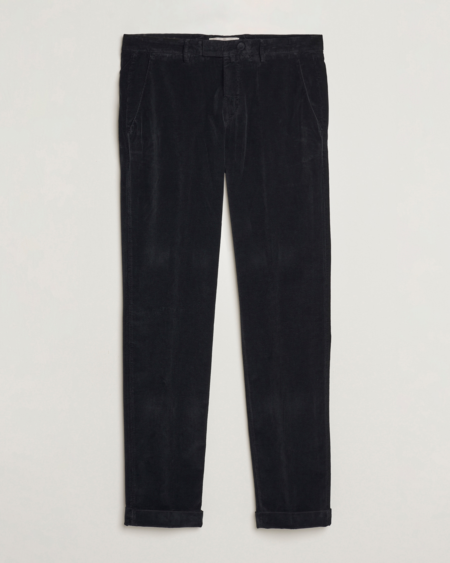 Mies | Housut | Briglia 1949 | Slim Fit Corduroy Trousers Black
