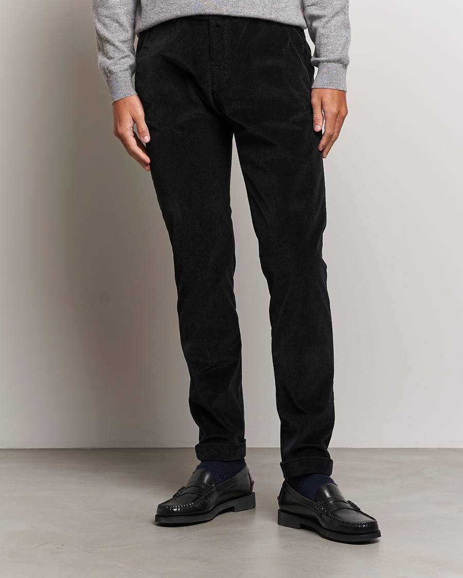Mies | Housut | Briglia 1949 | Slim Fit Corduroy Trousers Black