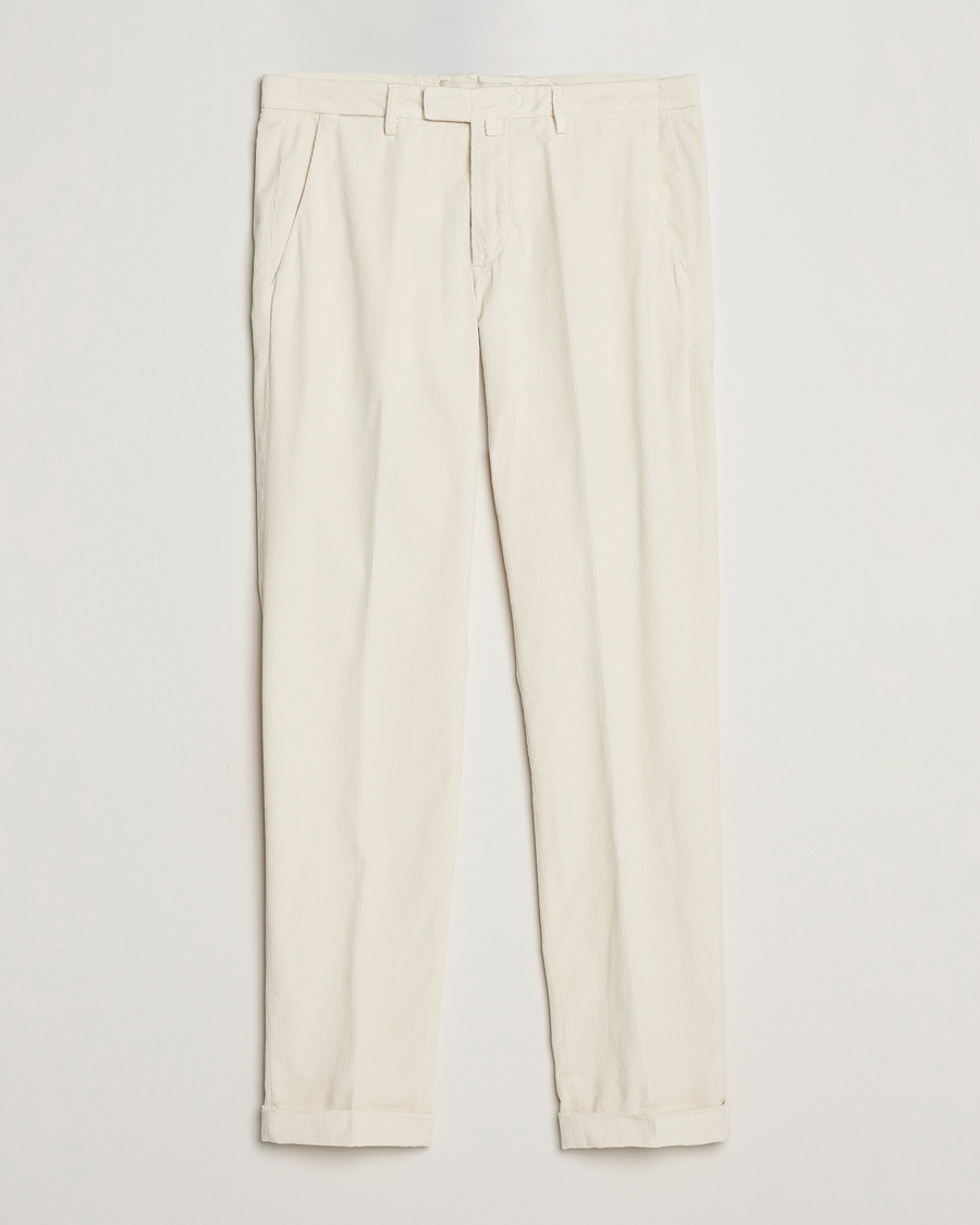 Mies |  | Briglia 1949 | Slim Fit Corduroy Trousers Off White