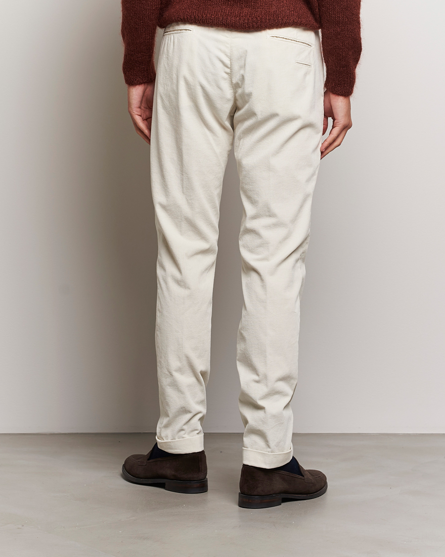 Mies | Housut | Briglia 1949 | Slim Fit Corduroy Trousers Off White