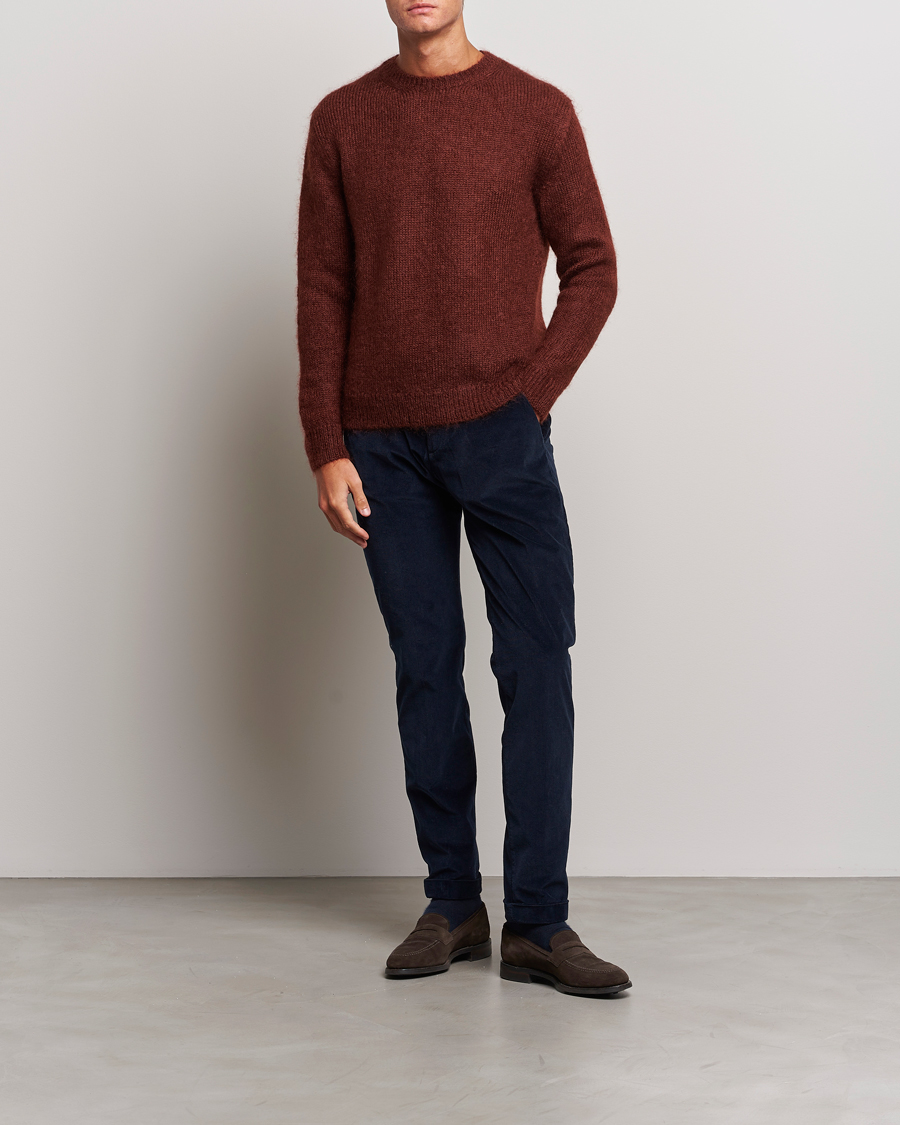 Mies | Housut | Briglia 1949 | Slim Fit Corduroy Trousers Navy
