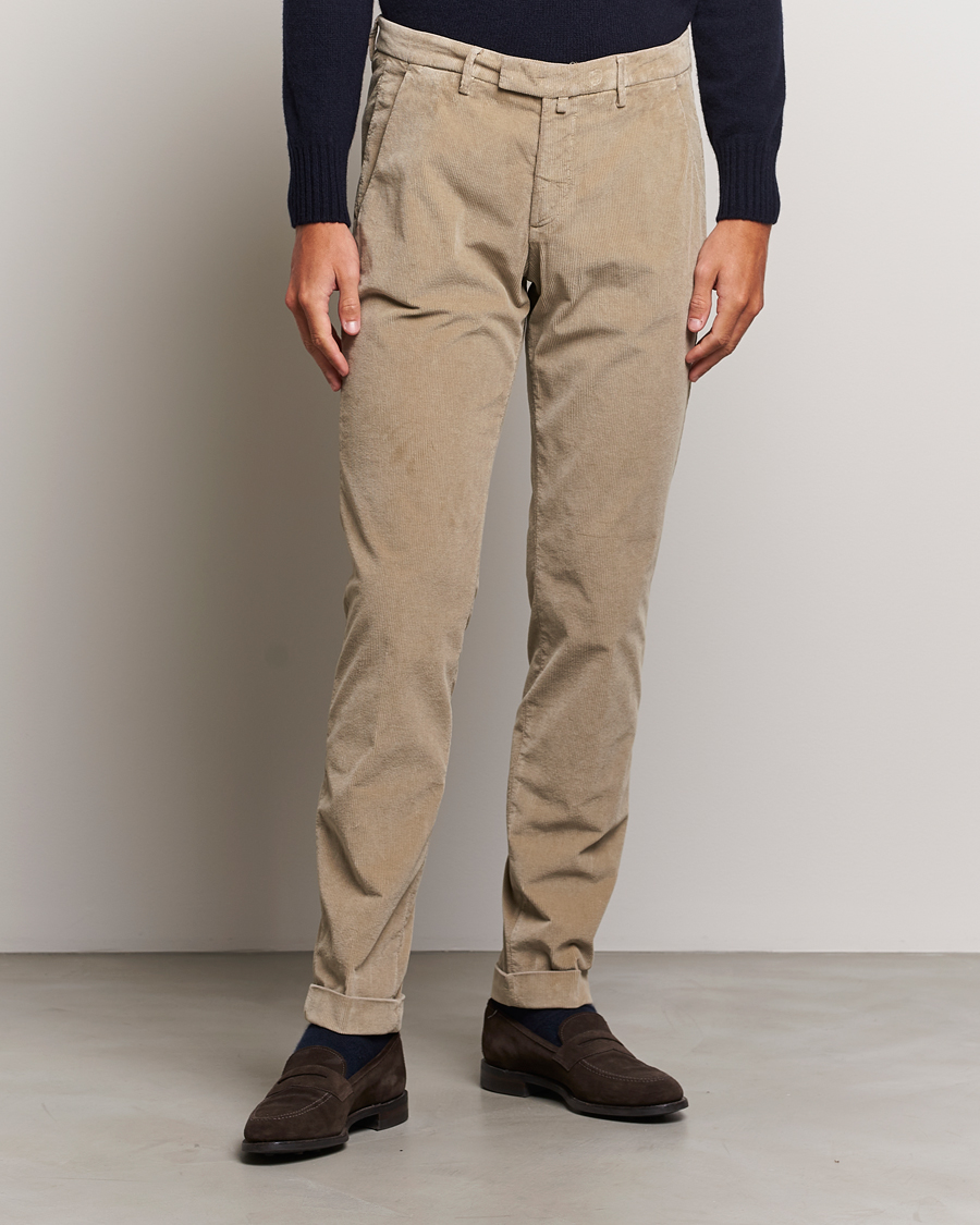 Mies | Housut | Briglia 1949 | Slim Fit Corduroy Trousers Beige
