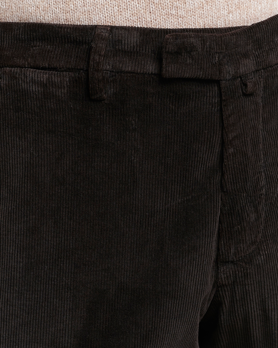 Mies | Housut | Briglia 1949 | Slim Fit Corduroy Trousers Dark Brown