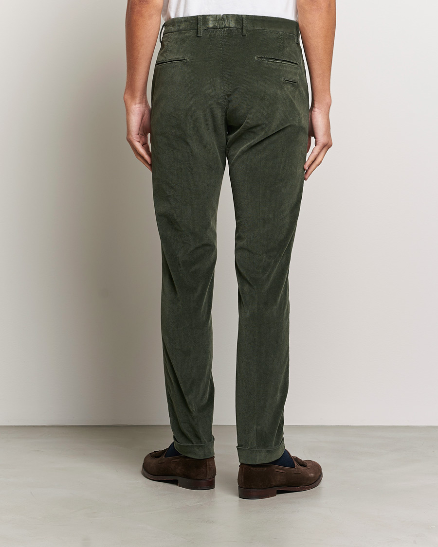 Mies | Housut | Briglia 1949 | Slim Fit Corduroy Trousers Dark Green