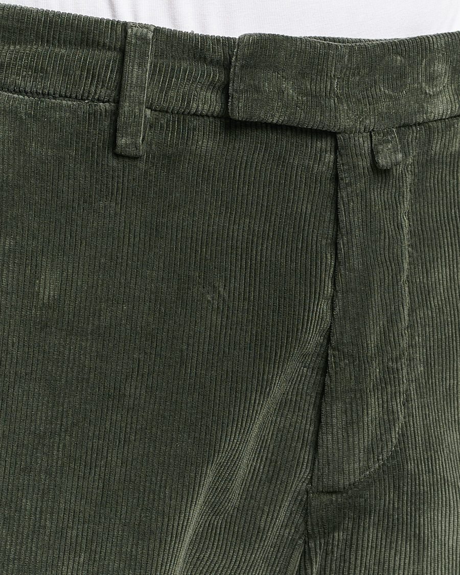 Mies | Housut | Briglia 1949 | Slim Fit Corduroy Trousers Dark Green