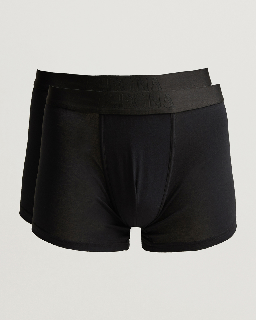 Mies |  | Zegna | 2-Pack Stretch Cotton Boxers Black