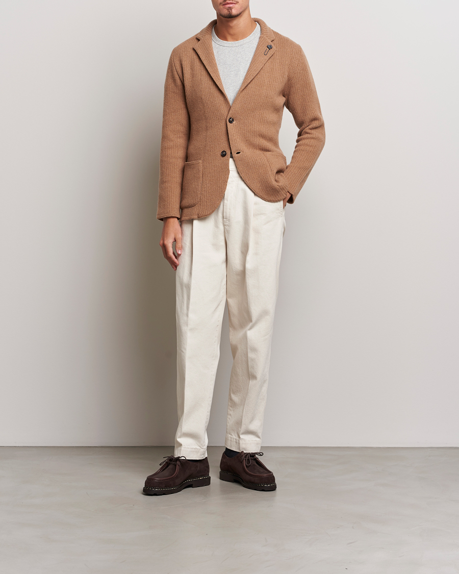Mies | Pikkutakit | Lardini | Knitted Cashmere Blazer Beige