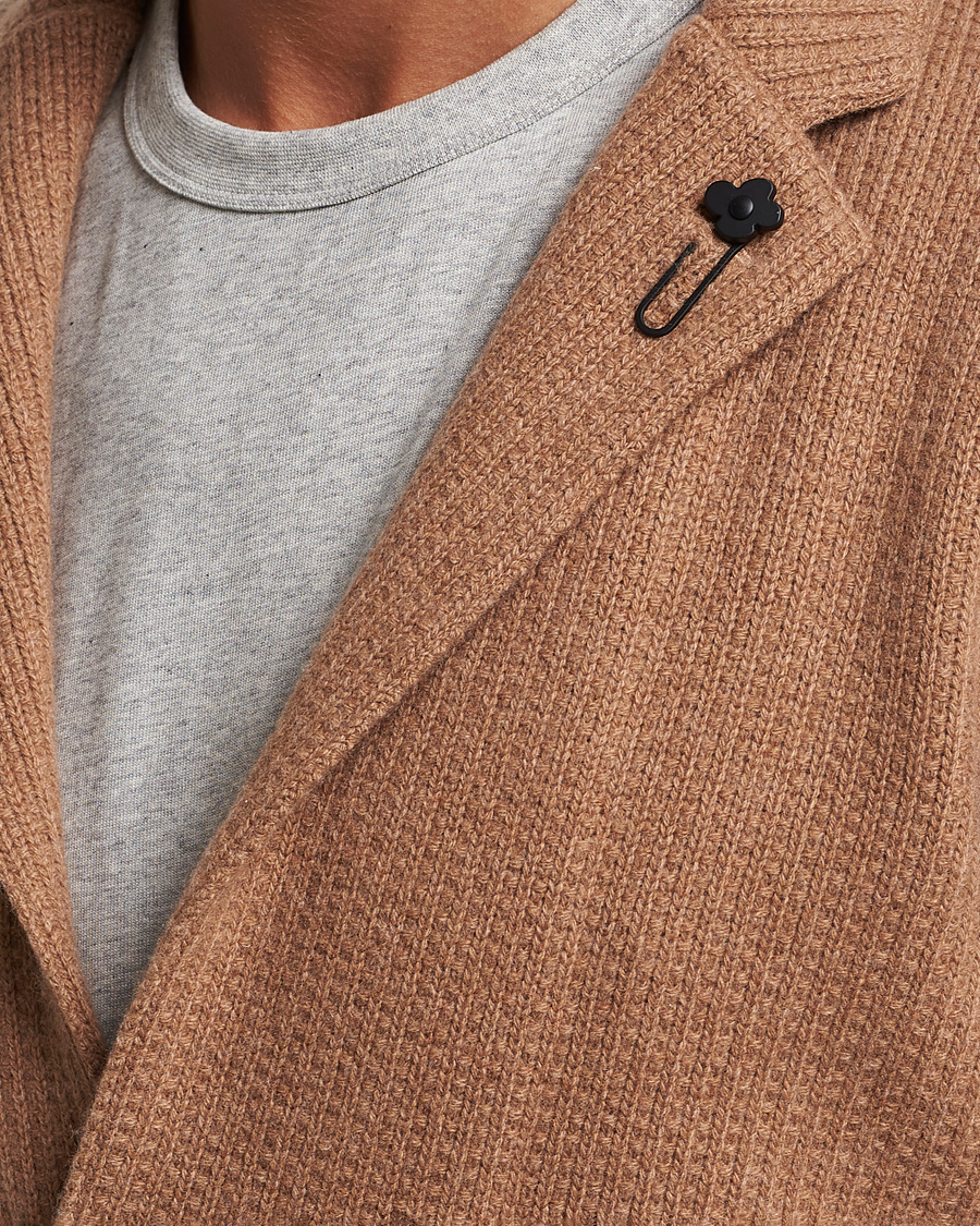 Mies | Pikkutakit | Lardini | Knitted Cashmere Blazer Beige
