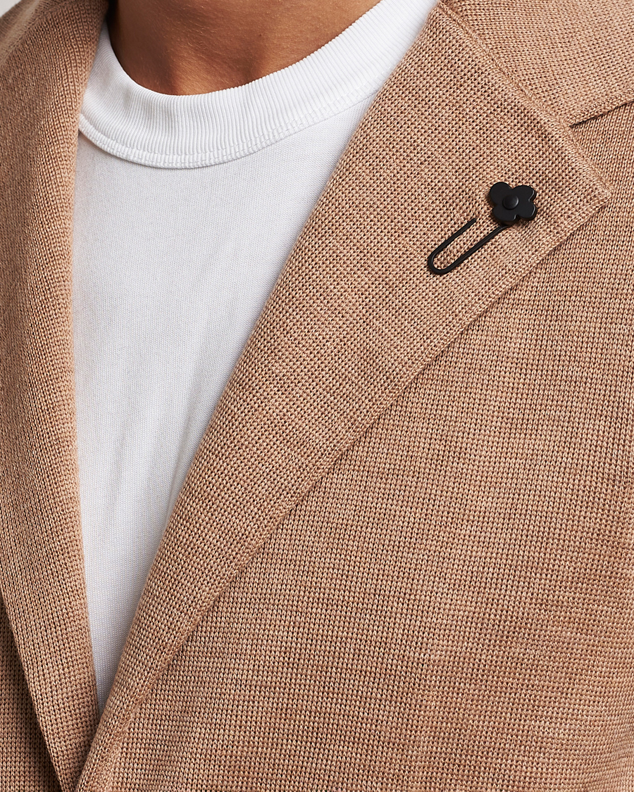 Mies | Pikkutakit | Lardini | Knitted Wool Blazer Beige