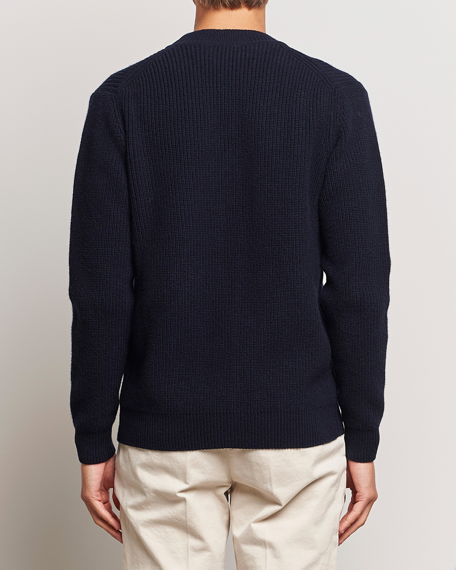 Mies | Puserot | Lardini | Wool/Cashmere Knitted Cardigan Navy