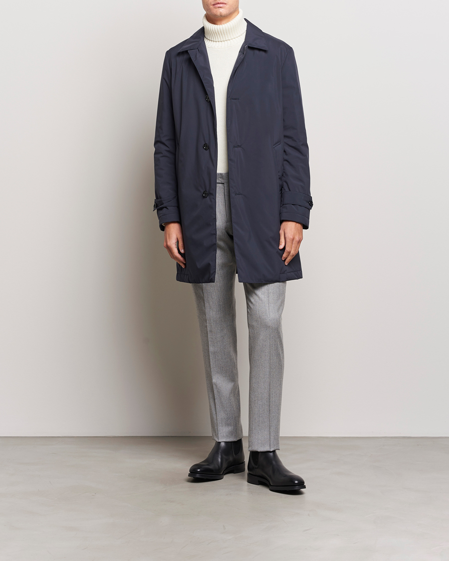 Mies | Takit | Lardini | Packable Water Repellent Coat Navy