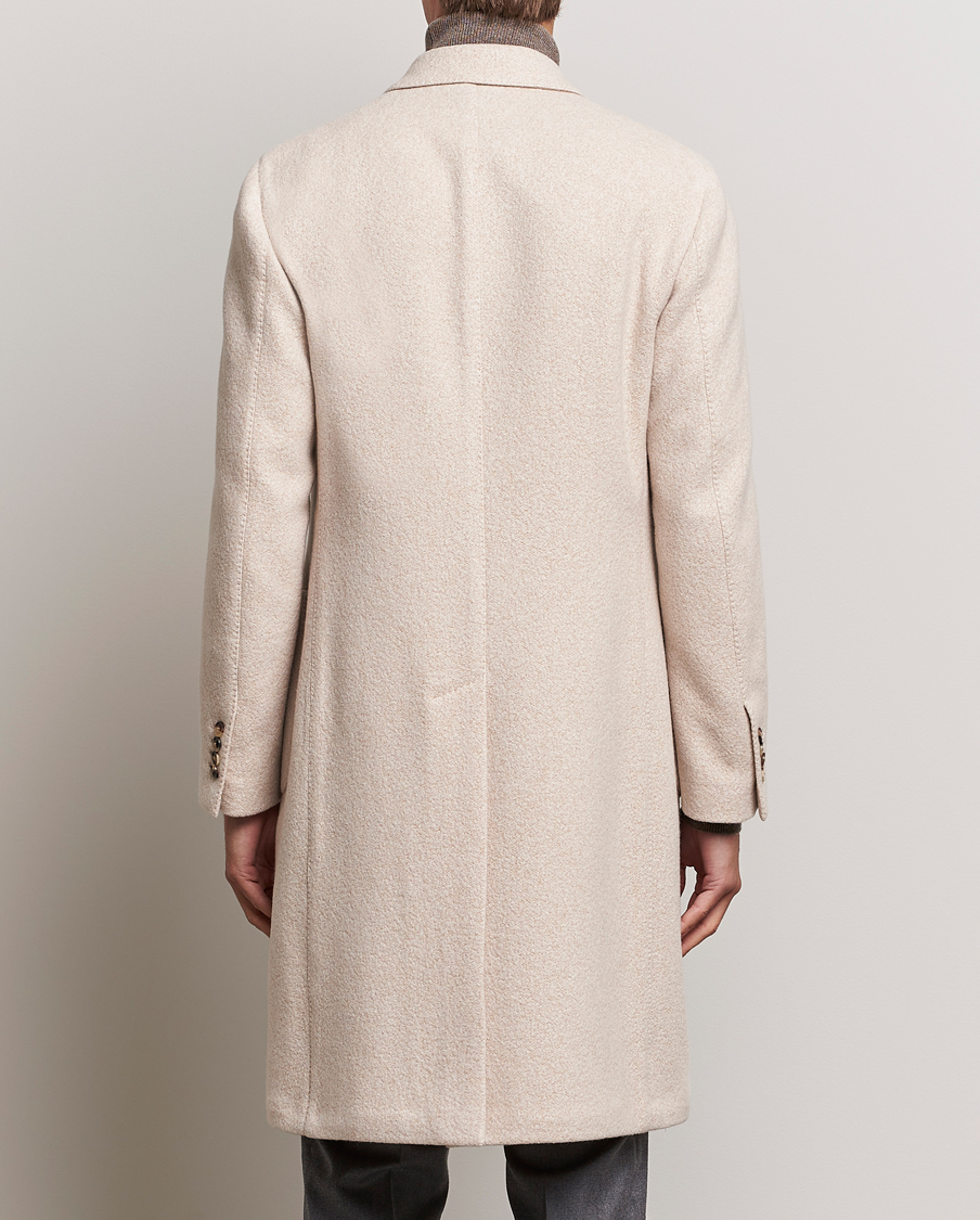 Mies | Takit | Lardini | Wool/Silk/Cashmere Double Breasted Coat Beige