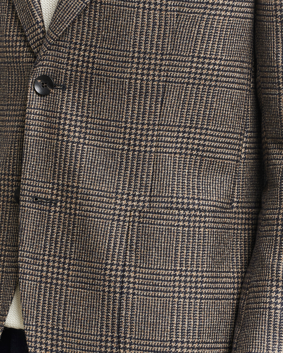 Mies | Pikkutakit | Lardini | Checked Wool Blazer Brown/Navy