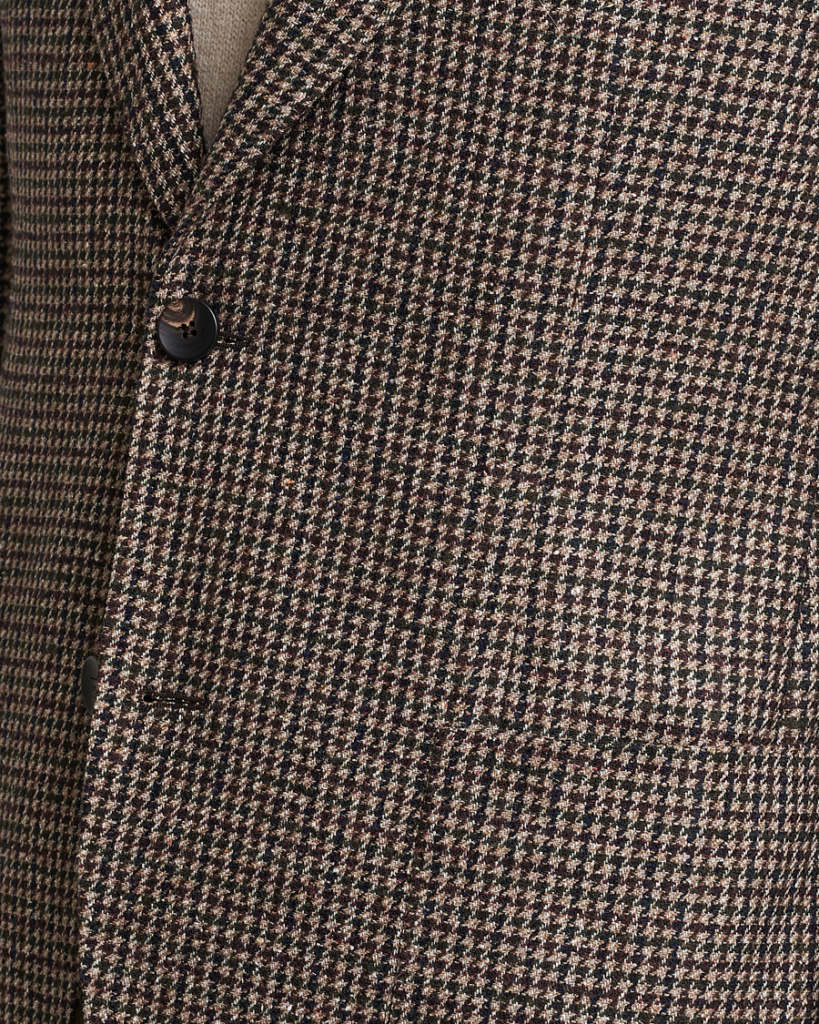 Mies | Pikkutakit | Lardini | Wool/Silk/Cashmere Houndstooth Blazer Beige/Green