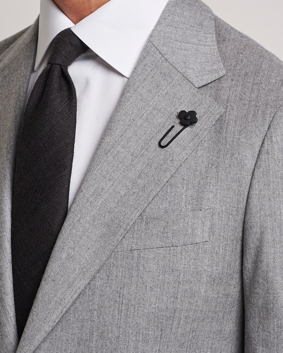 Mies | Pikkutakit | Lardini | Wool/Cashmerer Flanell Blazer Light Grey