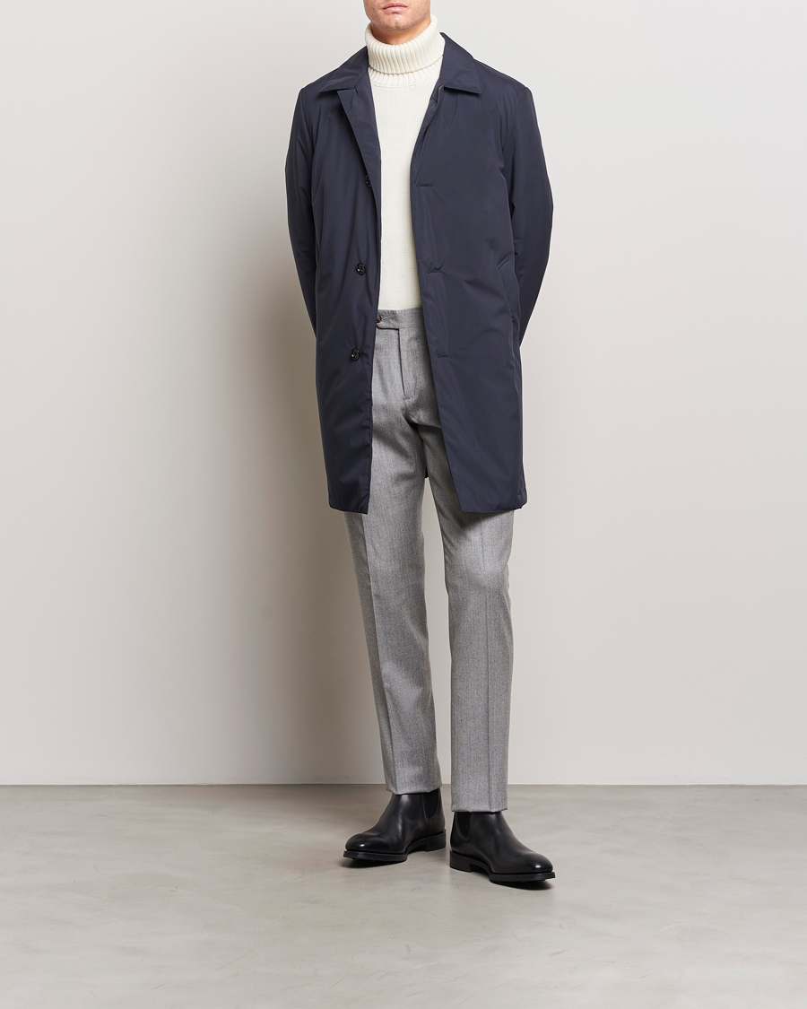 Mies | Housut | Lardini | Wool/Cashmere One Pleat Trousers Light Grey