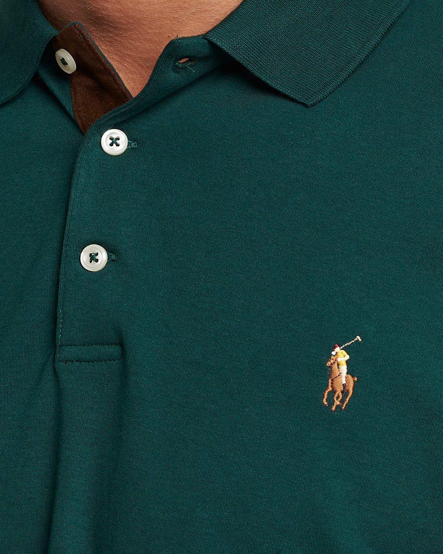 Mies | Puserot | Polo Ralph Lauren | Luxury Pima Cotton Long Sleeve Polo Hunt Club Green