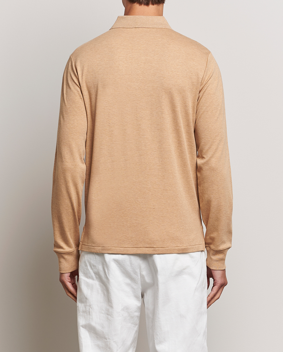 Mies | Puserot | Polo Ralph Lauren | Custom Slim Fit Long Sleeve Polo Camel Heather