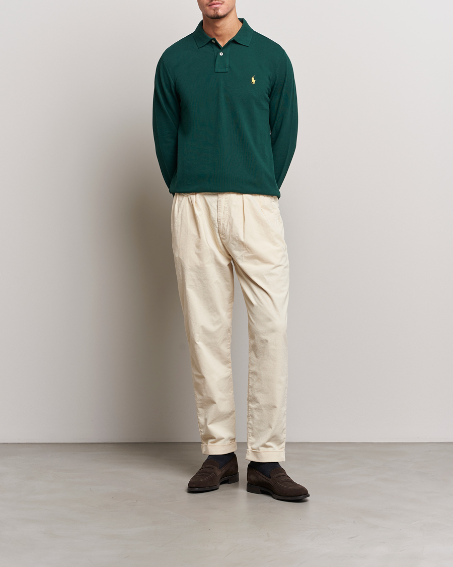 Mies | Puserot | Polo Ralph Lauren | Custom Slim Fit Long Sleeve Polo Hunt Club Green