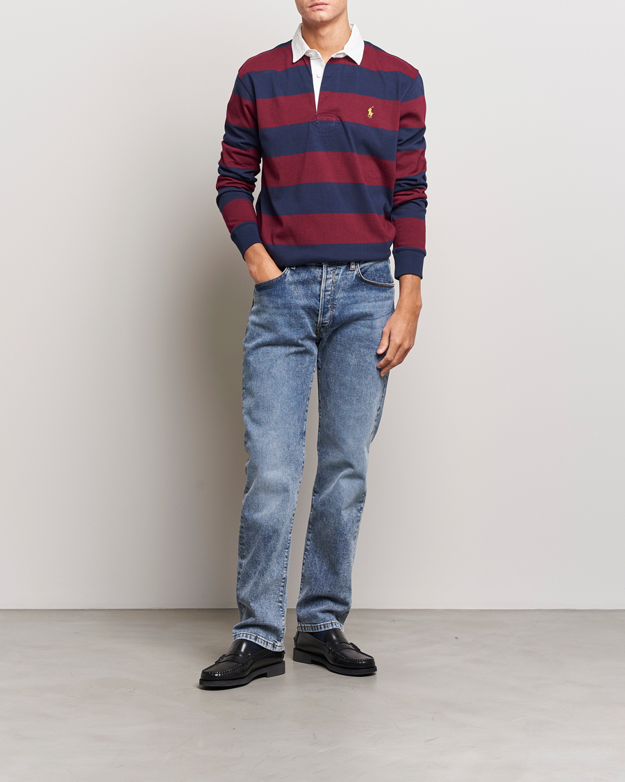Mies | Puserot | Polo Ralph Lauren | Jersey Striped Rugger Navy/Wine