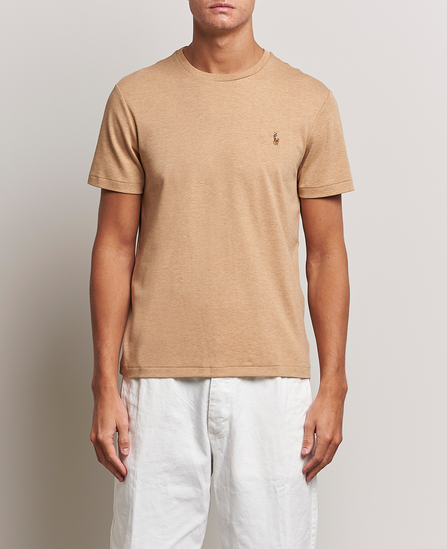 Mies |  | Polo Ralph Lauren | Luxury Pima Cotton Crew Neck T-Shirt Camel Heather