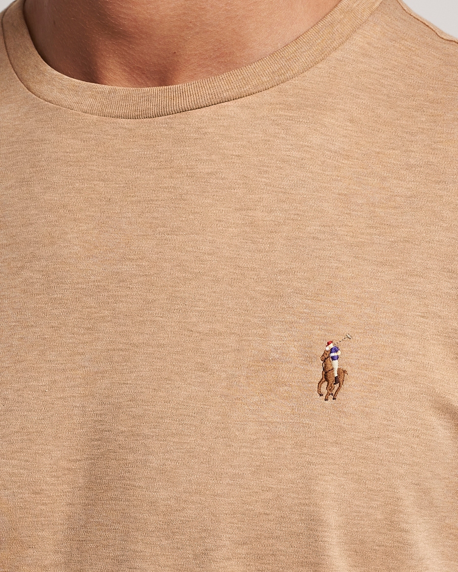 Mies | T-paidat | Polo Ralph Lauren | Luxury Pima Cotton Crew Neck T-Shirt Camel Heather