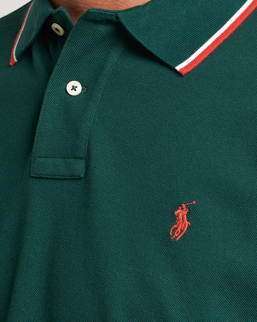 Mies | Pikeet | Polo Ralph Lauren | Custom Slim Fit Piped Polo Hunt Club Green