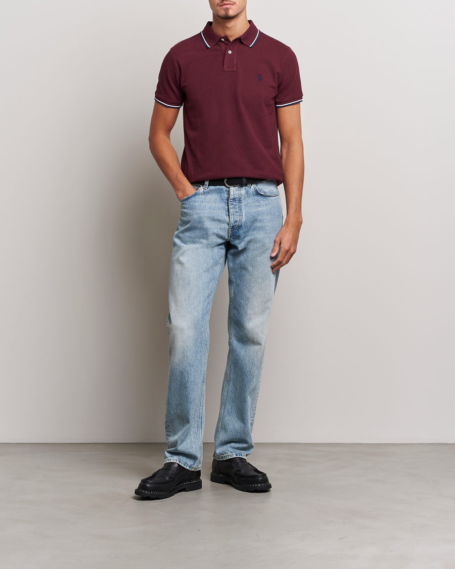 Mies | Pikeet | Polo Ralph Lauren | Custom Slim Fit Piped Polo Harvard Wine
