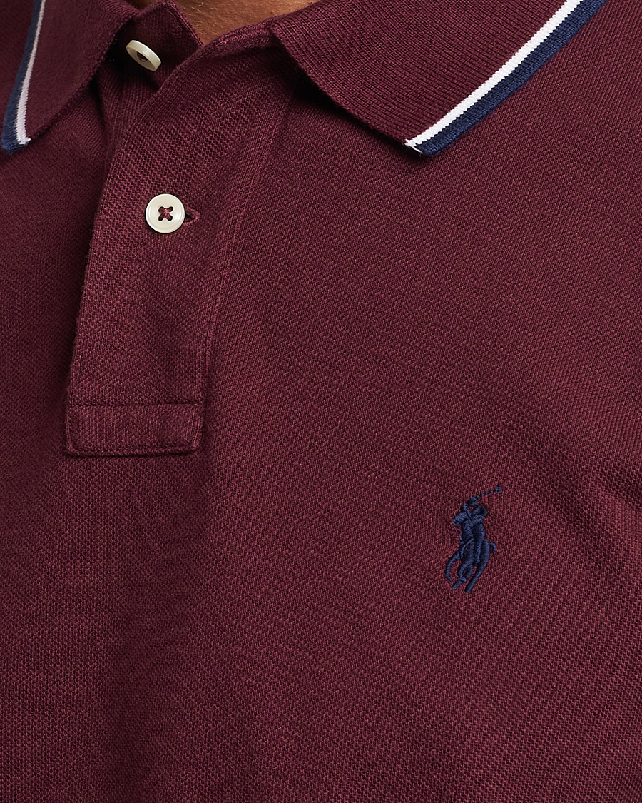 Mies | Pikeet | Polo Ralph Lauren | Custom Slim Fit Piped Polo Harvard Wine