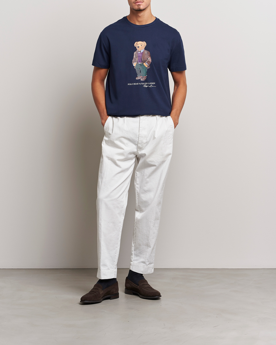 Mies | T-paidat | Polo Ralph Lauren | Printed Heritage Bear T-Shirt Cruise Navy