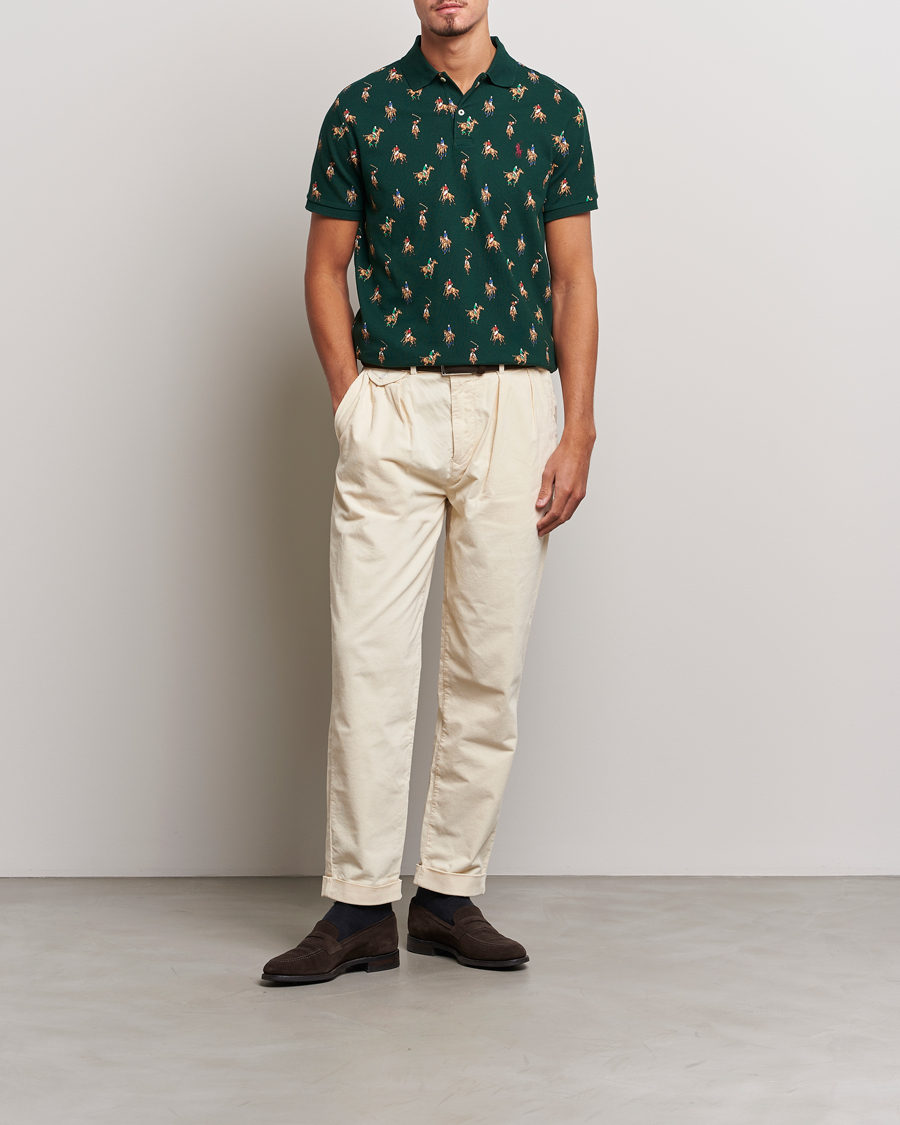 Mies | Pikeet | Polo Ralph Lauren | Custom Slim Fit Game Day Polo Hunt Club Green