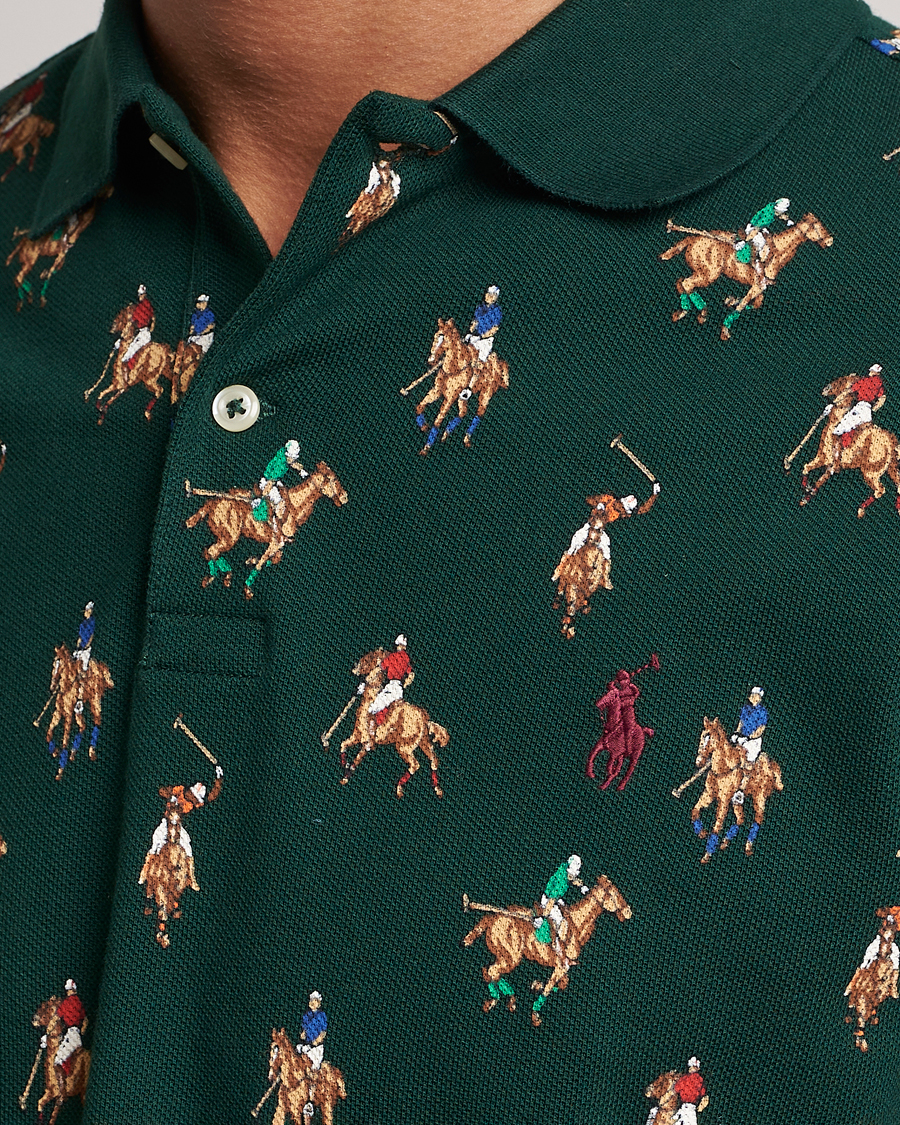 Mies | Pikeet | Polo Ralph Lauren | Custom Slim Fit Game Day Polo Hunt Club Green