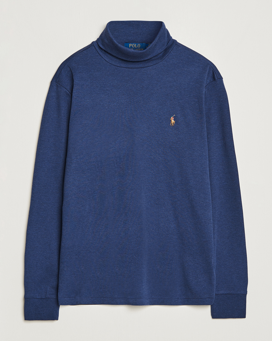Mies | Puserot | Polo Ralph Lauren | Luxury Pima Cotton Rollneck Spring Navy Heather
