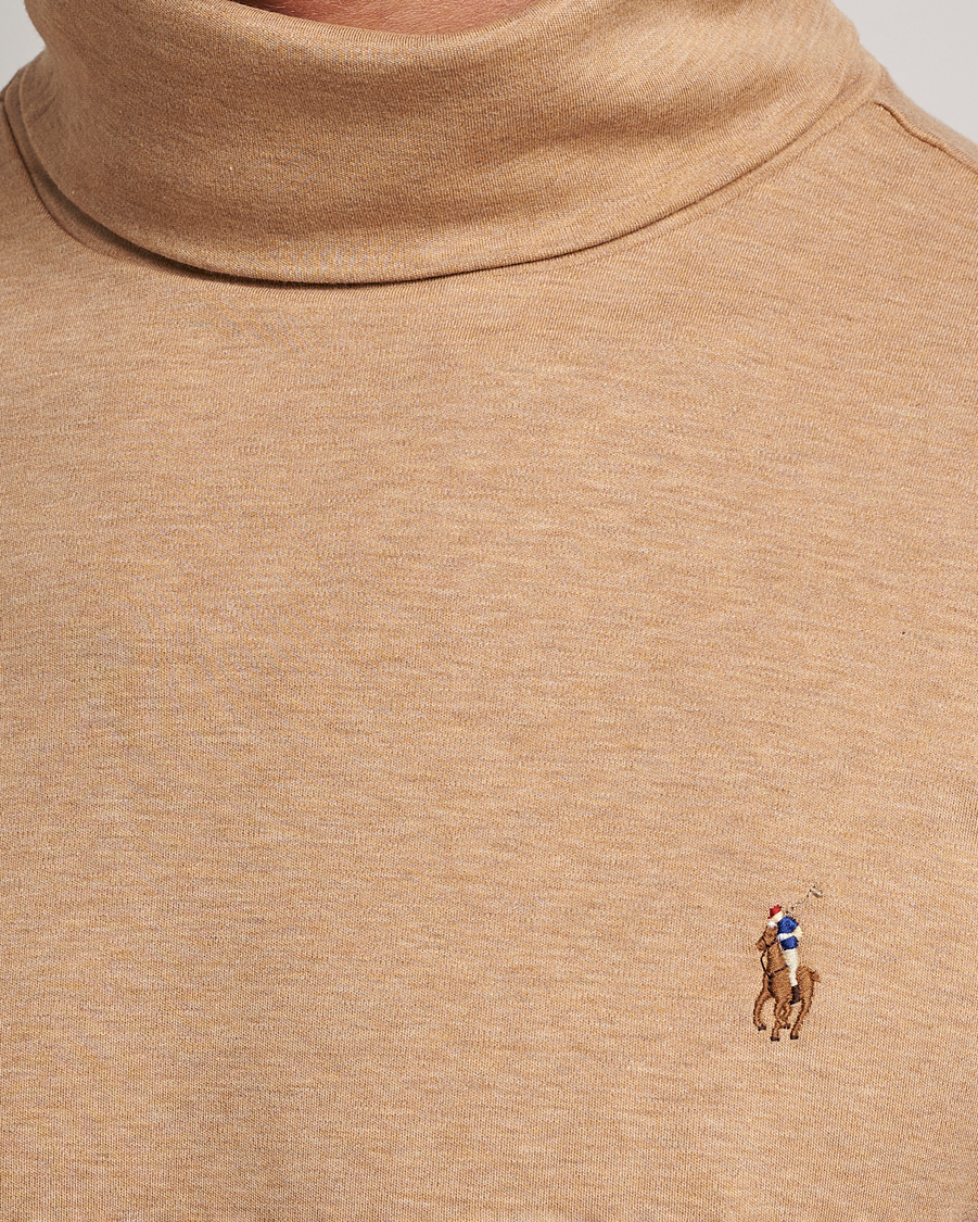 Mies | Puserot | Polo Ralph Lauren | Luxury Pima Cotton Rollneck Camel Heather