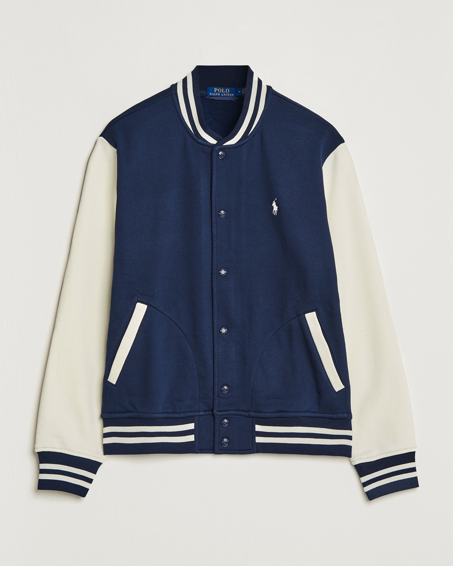 Mies | Casual takit | Polo Ralph Lauren | Athletic Fleece Varsity Jacket Navy/Cream
